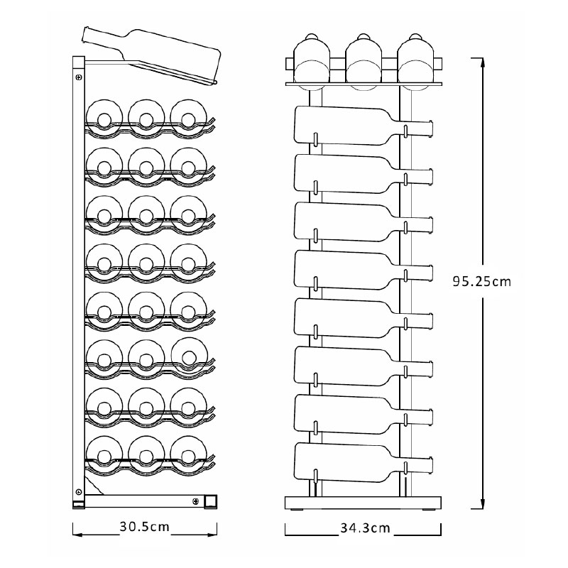 VintageView 27 flessen 'Freestanding' PICLA